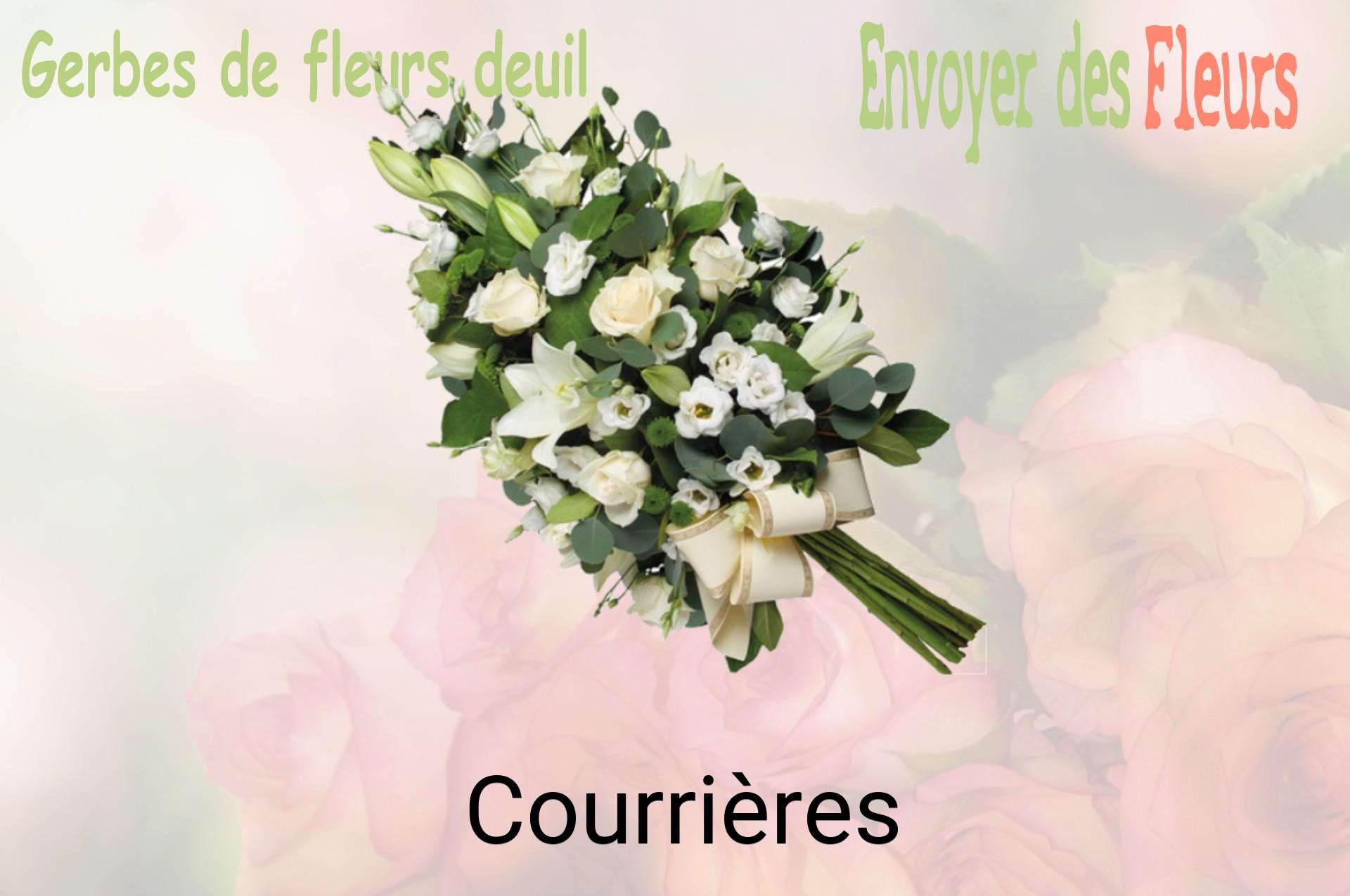 Gerbe de fleurs de deuil livrée à Courrières